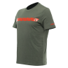 Camiseta DAINESE STRIPES military green/red - 8148