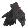 Guantes DAINESE TEMPEST UNISEX D-DRY® SHORT GLOVES Black/red - 8452