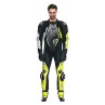 Mono DAINESE AUDAX 1PC PERF LEATHER black/yellow fl - 9137