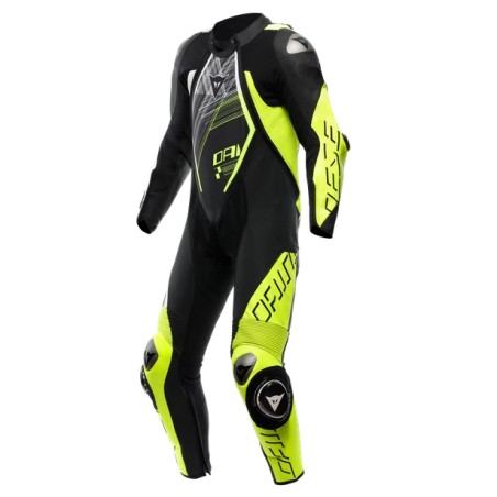 Mono DAINESE AUDAX 1PC PERF LEATHER black/yellow fl