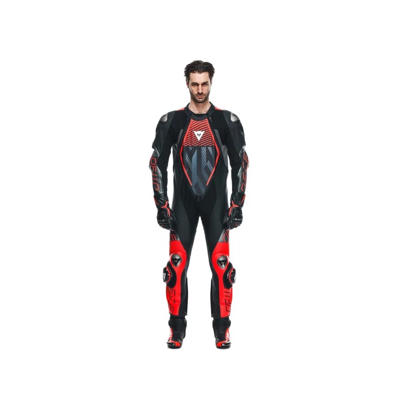 Mono DAINESE AUDAX 1PC PERF LEATHER black/red fl