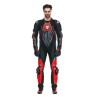 Mono DAINESE AUDAX 1PC PERF LEATHER black/red fl - 9153