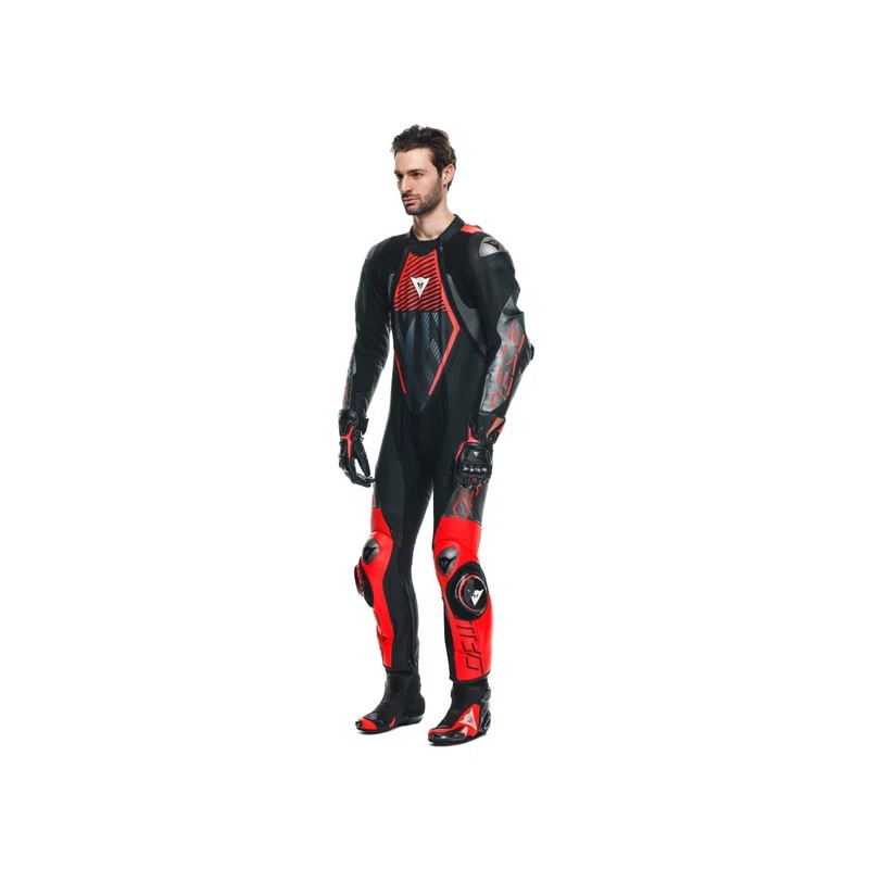 Mono DAINESE AUDAX 1PC PERF LEATHER black/red fl