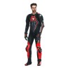 Mono DAINESE AUDAX 1PC PERF LEATHER black/red fl - 9157