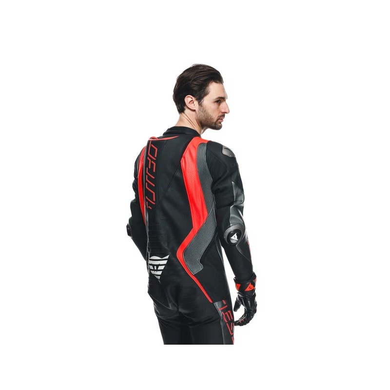 Mono DAINESE AUDAX 1PC PERF LEATHER black/red fl