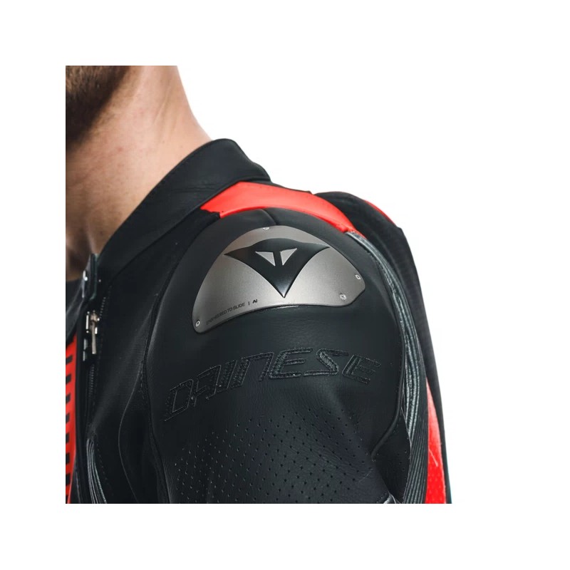 Mono DAINESE AUDAX 1PC PERF LEATHER black/red fl