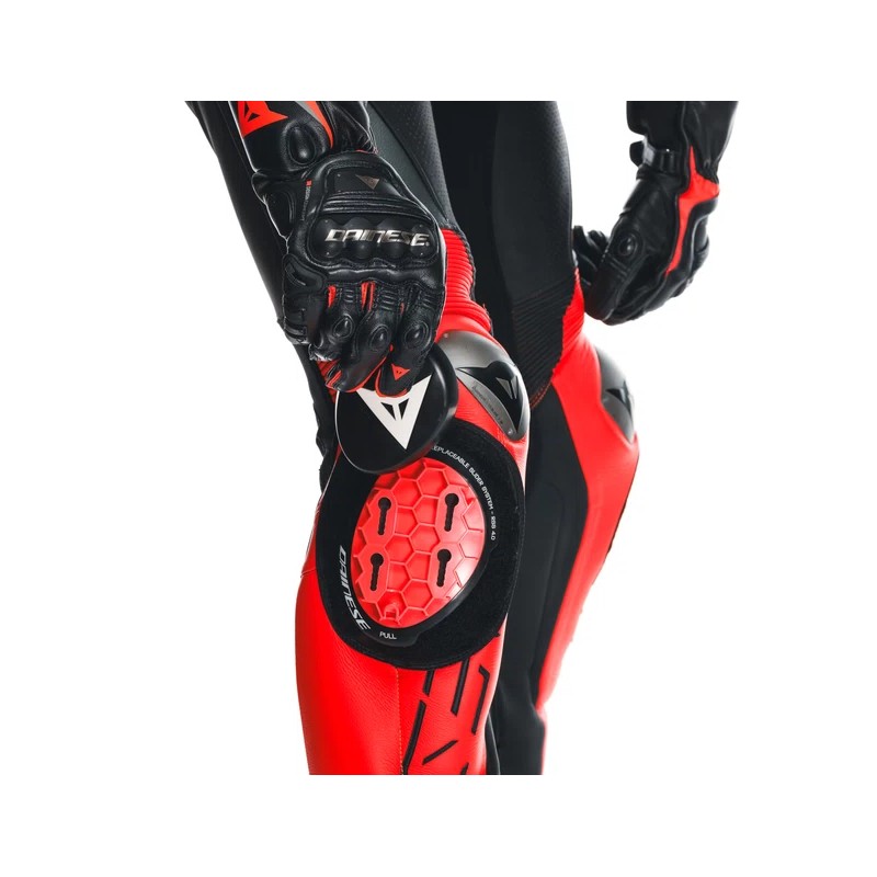 Mono DAINESE AUDAX 1PC PERF LEATHER black/red fl