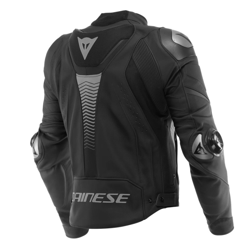 DAINESE SUPER SPEED 4 LEATHER JACKET Negro/gris charcoal