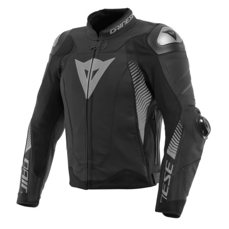 DAINESE SUPER SPEED 4 LEATHER JACKET Negro/gris charcoal