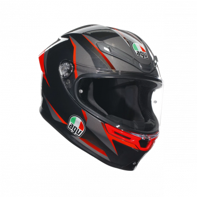 Casco AGV K6 S AGV SLASHCUT Black/red