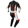 Mono ALPINESTARS MISSILE V2 LEATHER 1PC Blanco/rojo fl - 9691