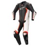 Mono ALPINESTARS MISSILE V2 LEATHER 1PC Blanco/rojo fl - 9694