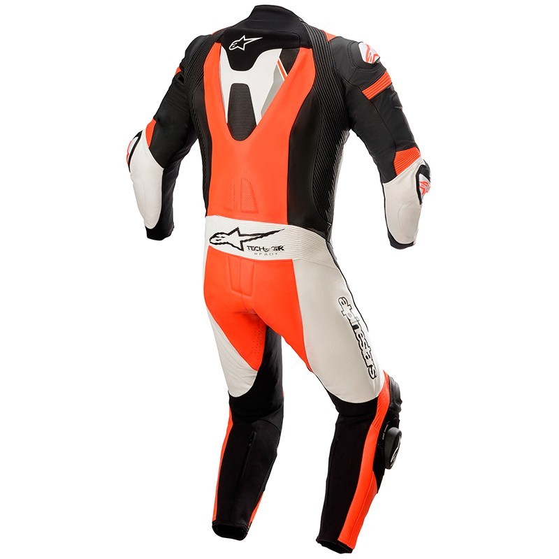 Mono ALPINESTARS MISSILE V2 IGNITION LEATHER 1PC Blanco/rojo fl