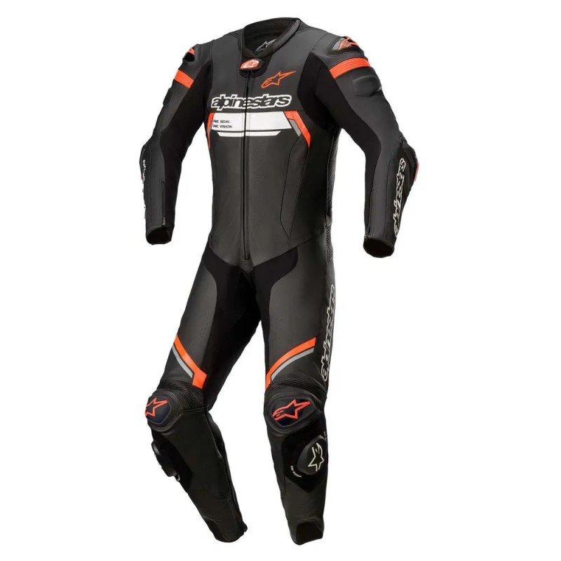 Mono ALPINESTARS MISSILE V2 IGNITION LEATHER 1PC Negro/rojo fl - 9704