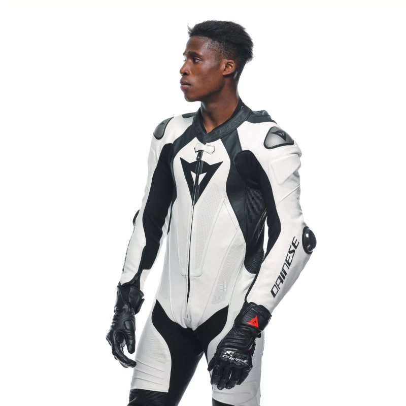 Mono DAINESE LAGUNA SECA 5 1PC PERF. LEATHER SUIT white/white/black