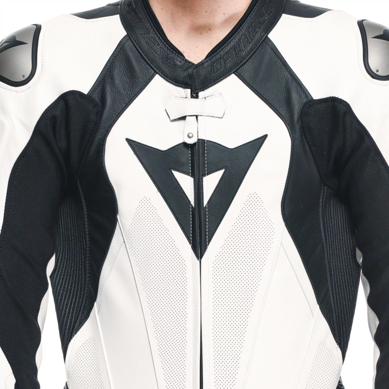 Mono DAINESE LAGUNA SECA 5 1PC PERF. LEATHER SUIT white/white/black