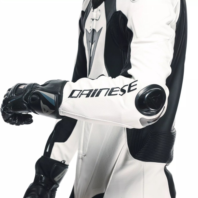 Mono DAINESE LAGUNA SECA 5 1PC PERF. LEATHER SUIT white/white/black