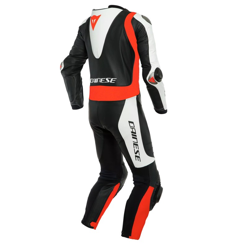 Mono DAINESE LAGUNA SECA 5 1PC PERF. LEATHER SUIT White/red fl