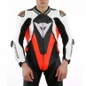 Mono DAINESE LAGUNA SECA 5 1PC PERF. LEATHER SUIT White/red fl - 9753