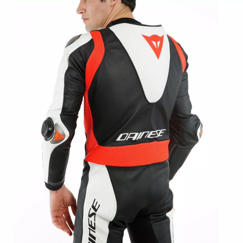 Mono DAINESE LAGUNA SECA 5 1PC PERF. LEATHER SUIT White/red fl