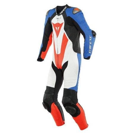 Mono DAINESE LAGUNA SECA 5 1PC PERF. LEATHER SUIT white/red/blue