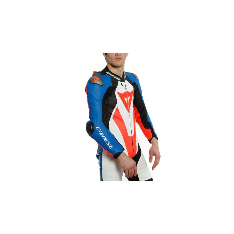 Mono DAINESE LAGUNA SECA 5 1PC PERF. LEATHER SUIT white/red/blue