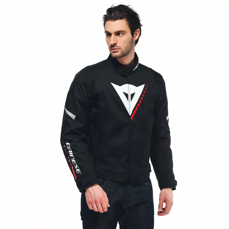 Chaqueta DAINESE VELOCE D-DRY Black/white/lava red