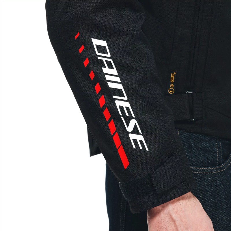 Chaqueta DAINESE VELOCE D-DRY Black/white/lava red