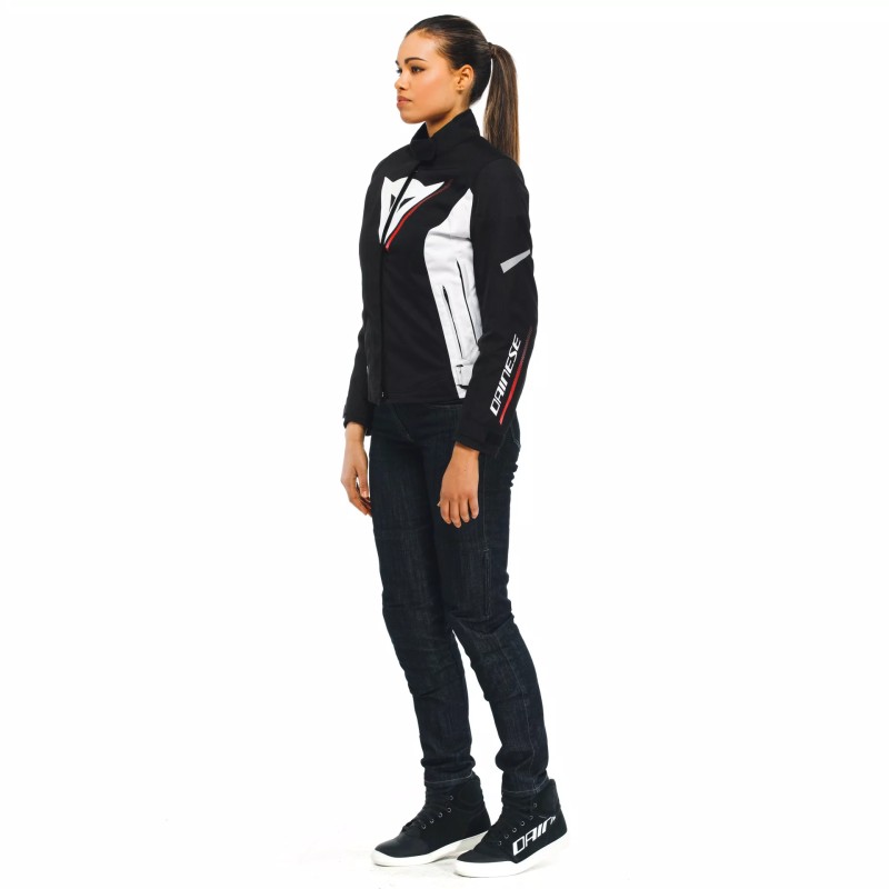 Chaqueta DAINESE VELOCE LADY D-DRY Black/white/lava red