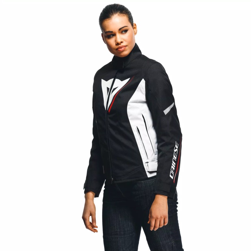 Chaqueta DAINESE VELOCE LADY D-DRY Black/white/lava red