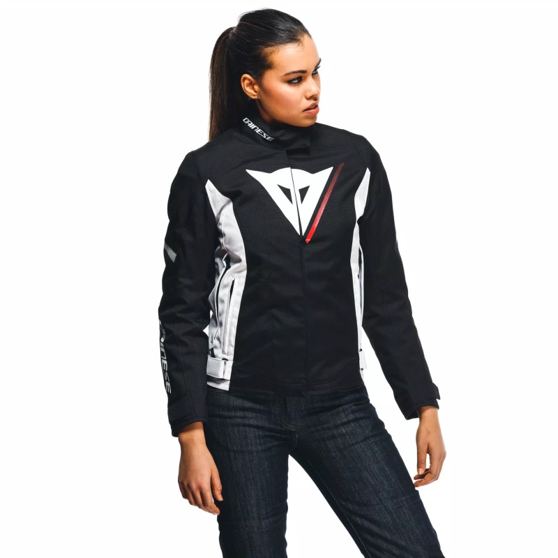 Chaqueta DAINESE VELOCE LADY D-DRY Black/white/lava red